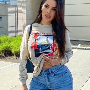 Live fast long sleeve top